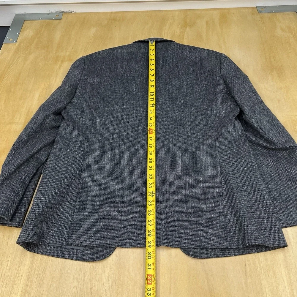 Joseph Abboud Knit Blazer Sport Coat Mens 42R Slim Fit Cotton Stretch Gray